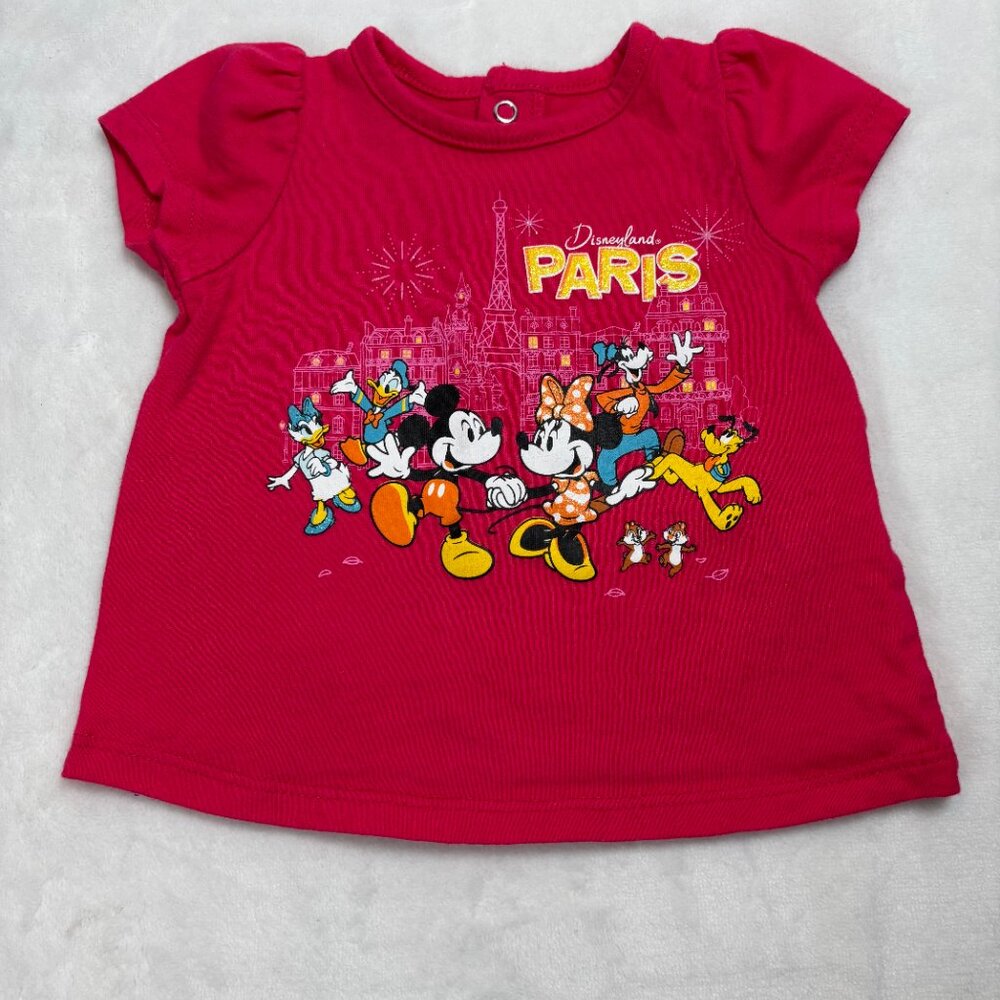 Disneyland Paris Pink Graphic Tee Baby Girl 3–6M